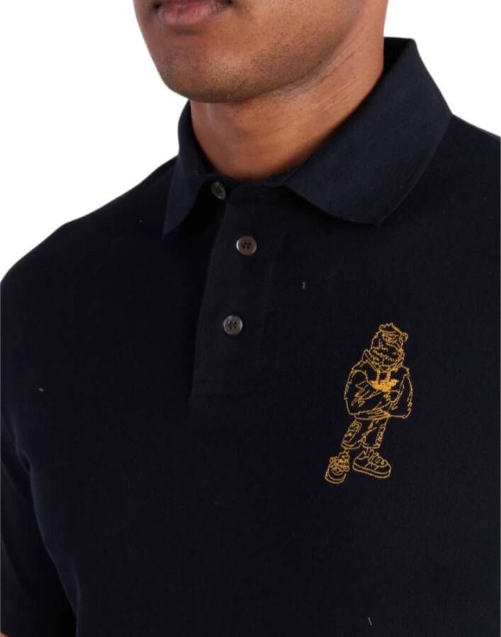 Emporio Armani Polo met korte mouwen met geborduurd cartoon adelaarslogo