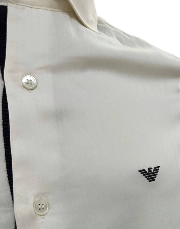 Emporio Armani Regular Fit Overhemd met Geborduurd Adelaar Logo