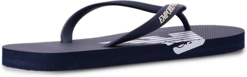 Emporio Armani Rubberen Flip-flops Xvqs08Xn746 Design Blue Heren