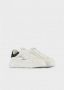 Emporio Armani Leren Sneakers met Geribbelde Rubberen Zool White Heren - Thumbnail 10