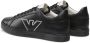 Emporio Armani Zwarte Leren Sneakers met Ingelegd Adelaarslogo Black Heren - Thumbnail 6