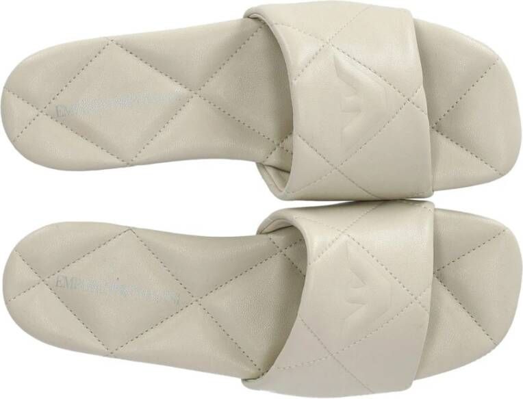 Emporio Armani Sliders Beige Dames