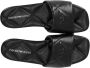 Emporio Armani Gewatteerde leren adelaar sandalen Black Dames - Thumbnail 14