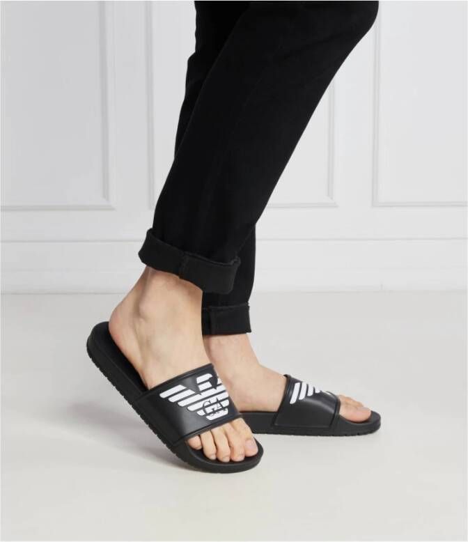 Emporio Armani Sliders Black Heren