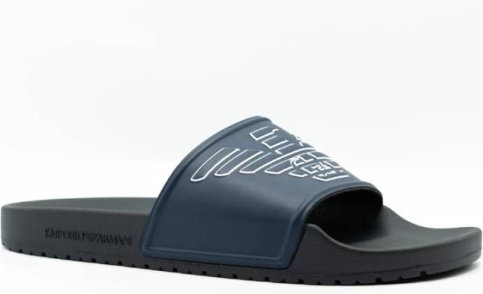 Emporio Armani Sliders Blauw Heren