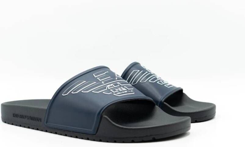 Emporio Armani Sliders Blauw Heren