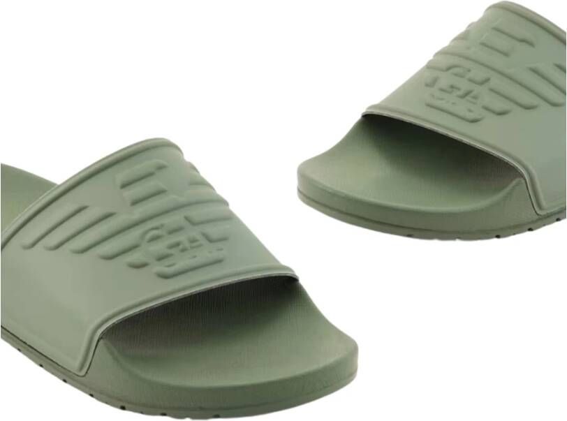 Emporio Armani Sliders Green Heren