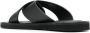 Emporio Armani Embossed-Logo Crossover-Strap Slides Black Heren - Thumbnail 4