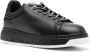 Emporio Armani Leren Vetersneakers met Rubberen Logo Black Heren - Thumbnail 3