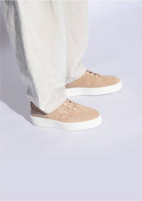 Emporio Armani Sneakers met logo Beige Dames