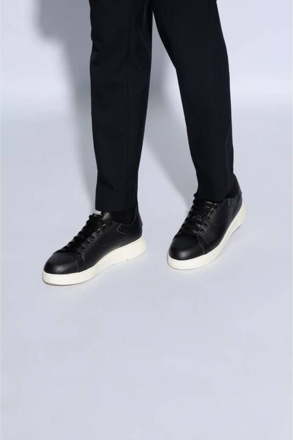Emporio Armani Sneakers met logo Black Heren