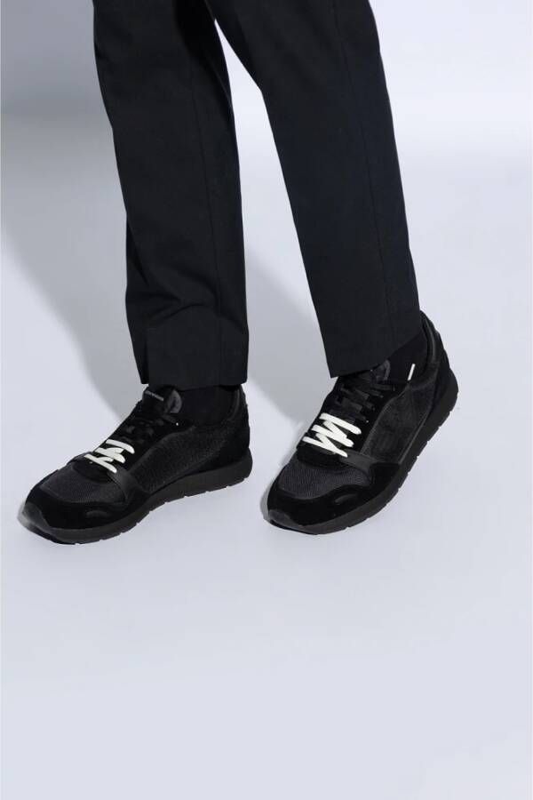 Emporio Armani Sneakers met logo Black Heren