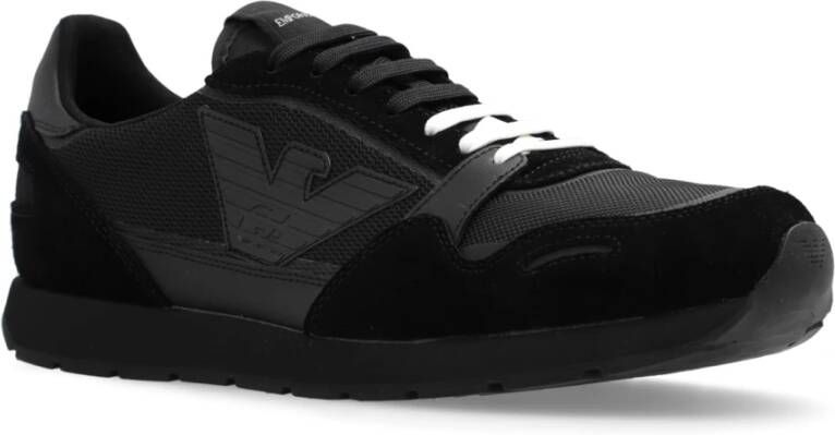 Emporio Armani Sneakers met logo Black Heren