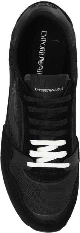 Emporio Armani Sneakers met logo Black Heren