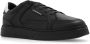 Emporio Armani Eenvoudige Vetersneakers Black Heren - Thumbnail 4