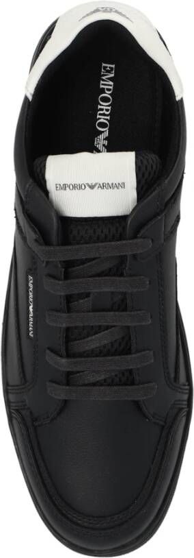 Emporio Armani Sneakers met logo Black Heren