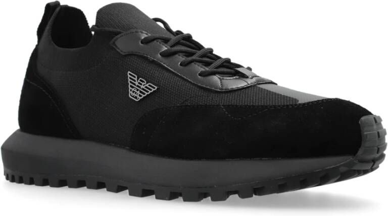 Emporio Armani Sneakers met logo Black Heren