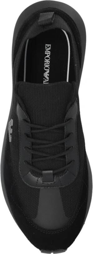 Emporio Armani Sneakers met logo Black Heren
