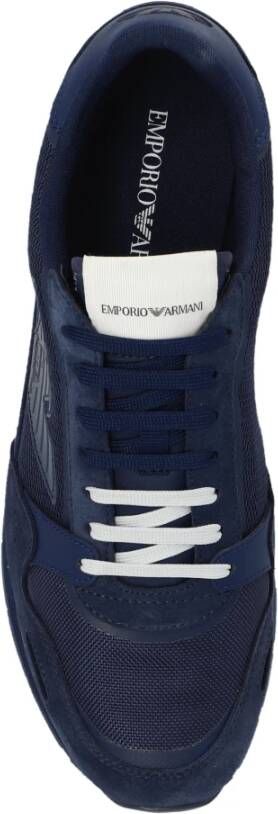 Emporio Armani Sneakers met logo Blue Heren