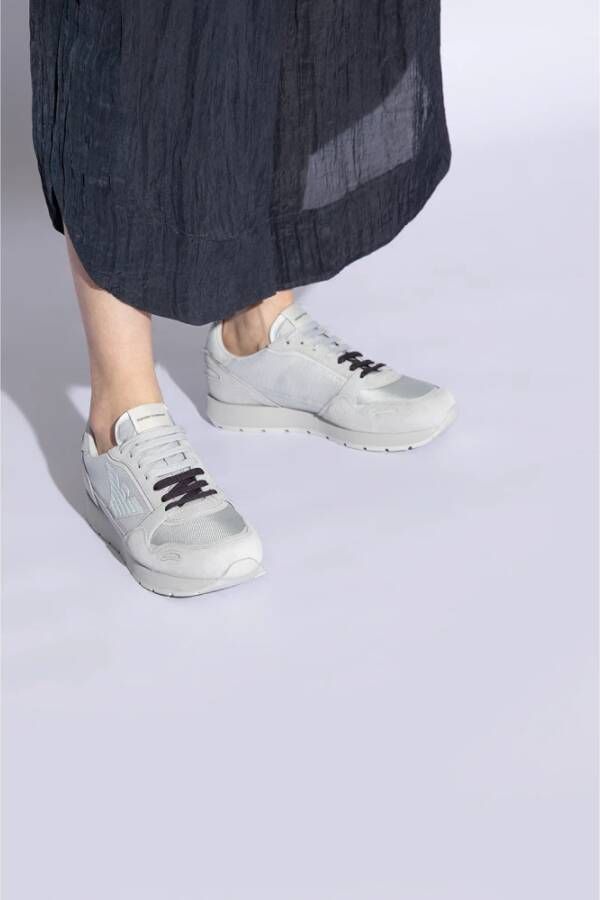 Emporio Armani Sneakers met logo Gray Dames
