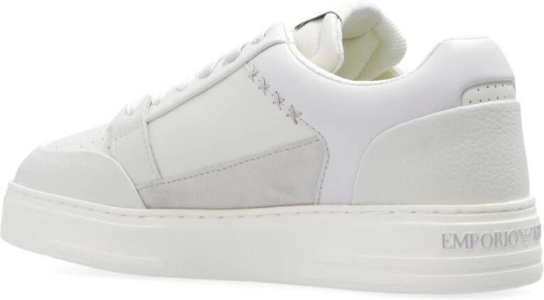 Emporio Armani Sneakers met logo White Dames