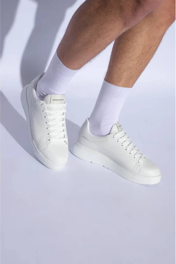 Emporio Armani Sneakers met logo White Heren