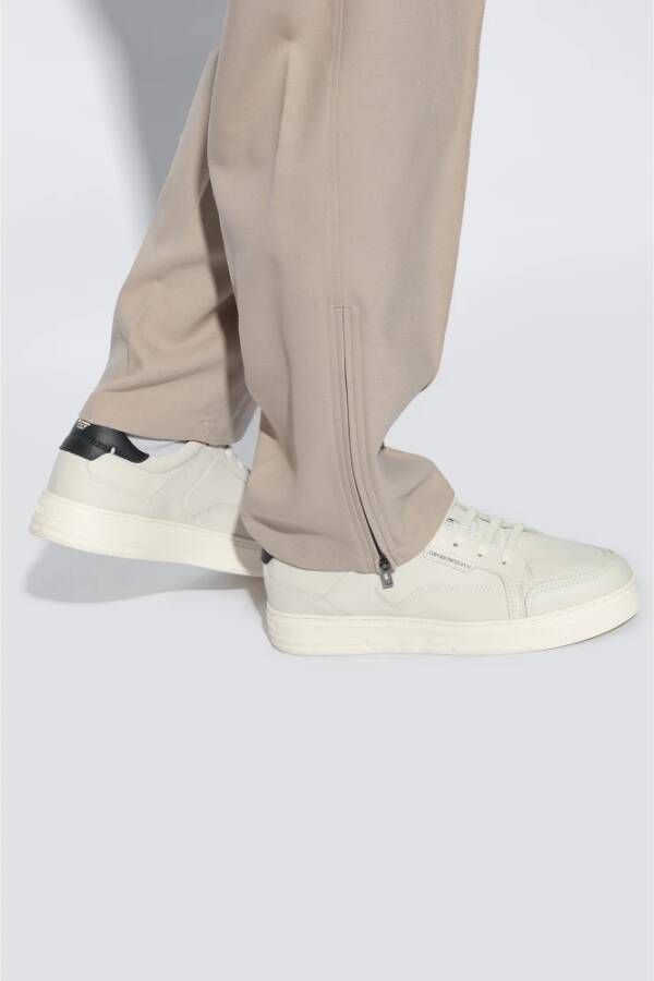 Emporio Armani Sneakers met logo White Heren