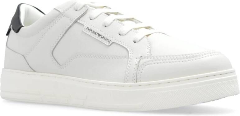 Emporio Armani Sneakers met logo White Heren