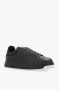 Emporio Armani Leren Vetersneakers met Rubberen Logo Black Heren - Thumbnail 9