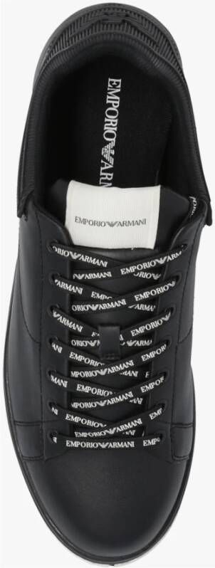 Emporio Armani Sneakers met logo Zwart Heren