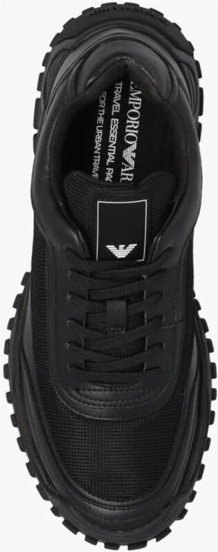 Emporio Armani Sneakers met logo Zwart Heren