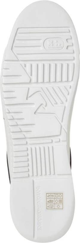 Emporio Armani Leren Vetersluiting Sneakers White Heren