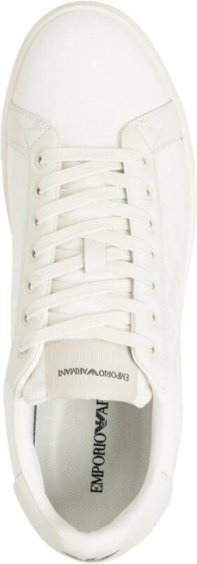 Emporio Armani Casual Vetersluiting Sneakers White Heren