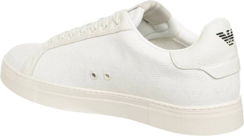 Emporio Armani Casual Vetersluiting Sneakers White Heren