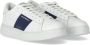 Giorgio Armani Logo Sneakers van Glad Leer White Heren - Thumbnail 11