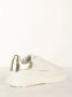 Emporio Armani Witte leren sneakers met gouden retro en logo White Dames - Thumbnail 4