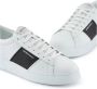 Emporio Armani men's shoes leather trainers sneakers Wit Heren - Thumbnail 13
