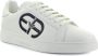 Emporio Armani Crème Leren Sneakers White Heren - Thumbnail 4