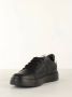 Emporio Armani Zwarte Leren Sneakers Black Heren - Thumbnail 11