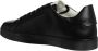 Emporio Armani Zwarte Leren Sneakers met Ingelegd Adelaarslogo Black Heren - Thumbnail 4