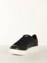 Emporio Armani Jet Black Logo-Print Sneakers Black Heren - Thumbnail 7