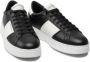 Emporio Armani Zwarte leren sneakers met witte contrastinzetten en logo-opschrift 43.5 Black Heren - Thumbnail 7