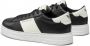 Emporio Armani Zwarte leren sneakers met witte contrastinzetten en logo-opschrift 43.5 Black Heren - Thumbnail 6