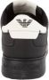Emporio Armani Zwarte Leren Sneakers Black Heren - Thumbnail 9