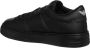 Emporio Armani Zwarte Leren Sneakers met Anatomische Rubberen Zool Black Heren - Thumbnail 4