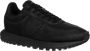 Emporio Armani Zwarte Mesh Sneakers met Suède Details Black Heren - Thumbnail 3