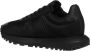 Emporio Armani Zwarte Mesh Sneakers met Suède Details Black Heren - Thumbnail 4