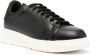 Emporio Armani Zwarte leren sneakers met stevige zool Black Heren - Thumbnail 4