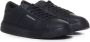 Emporio Armani Zwarte Leren Sneakers met Anatomische Rubberen Zool Black Heren - Thumbnail 7