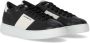 Emporio Armani Zwarte leren sneakers met witte contrastinzetten en logo-opschrift 43.5 Black Heren - Thumbnail 4